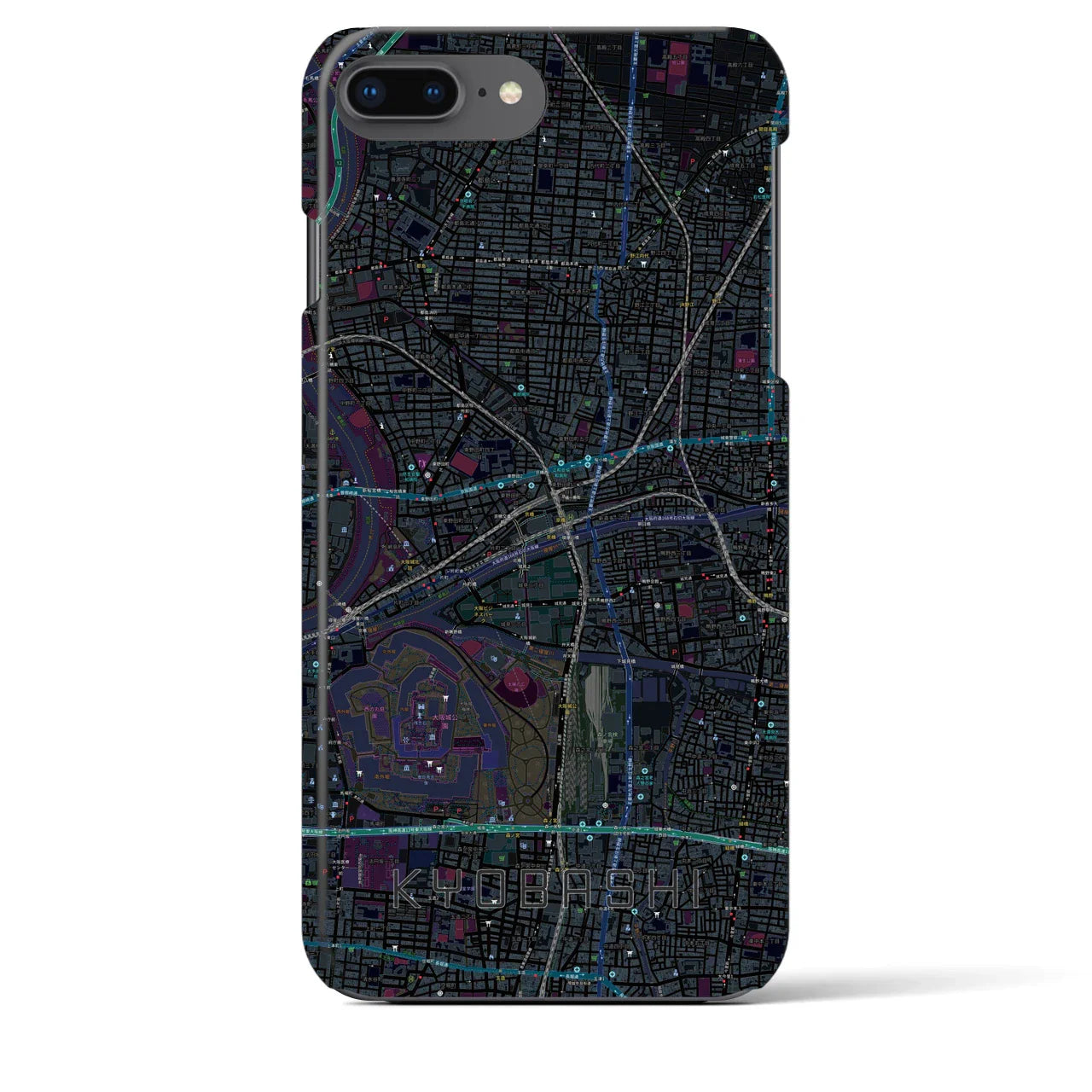 【京橋(大阪府)】地図柄iPhoneケース(バックカバータイプ)