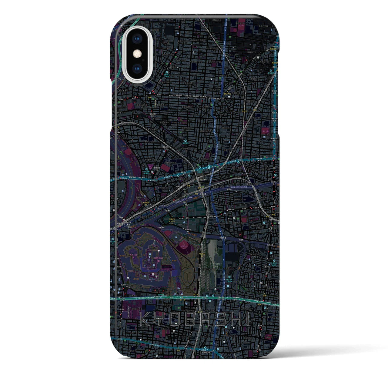 【京橋(大阪府)】地図柄iPhoneケース(バックカバータイプ)