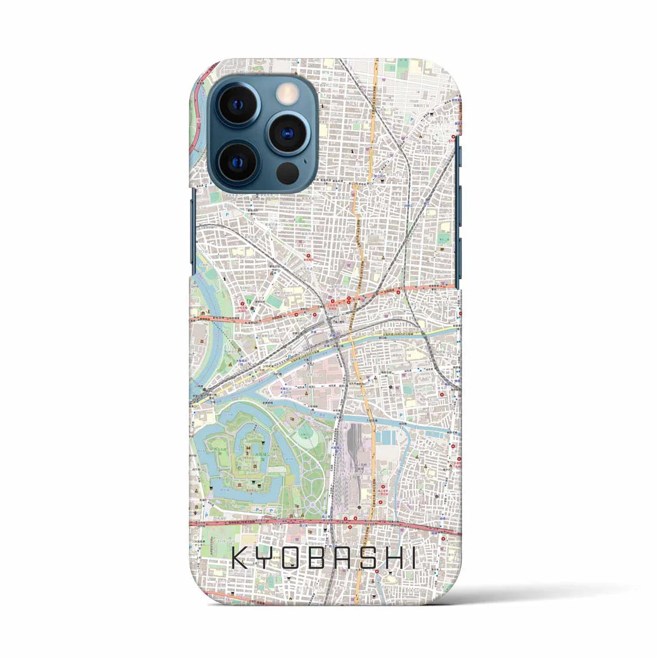 【京橋(大阪府)】地図柄iPhoneケース(バックカバータイプ)