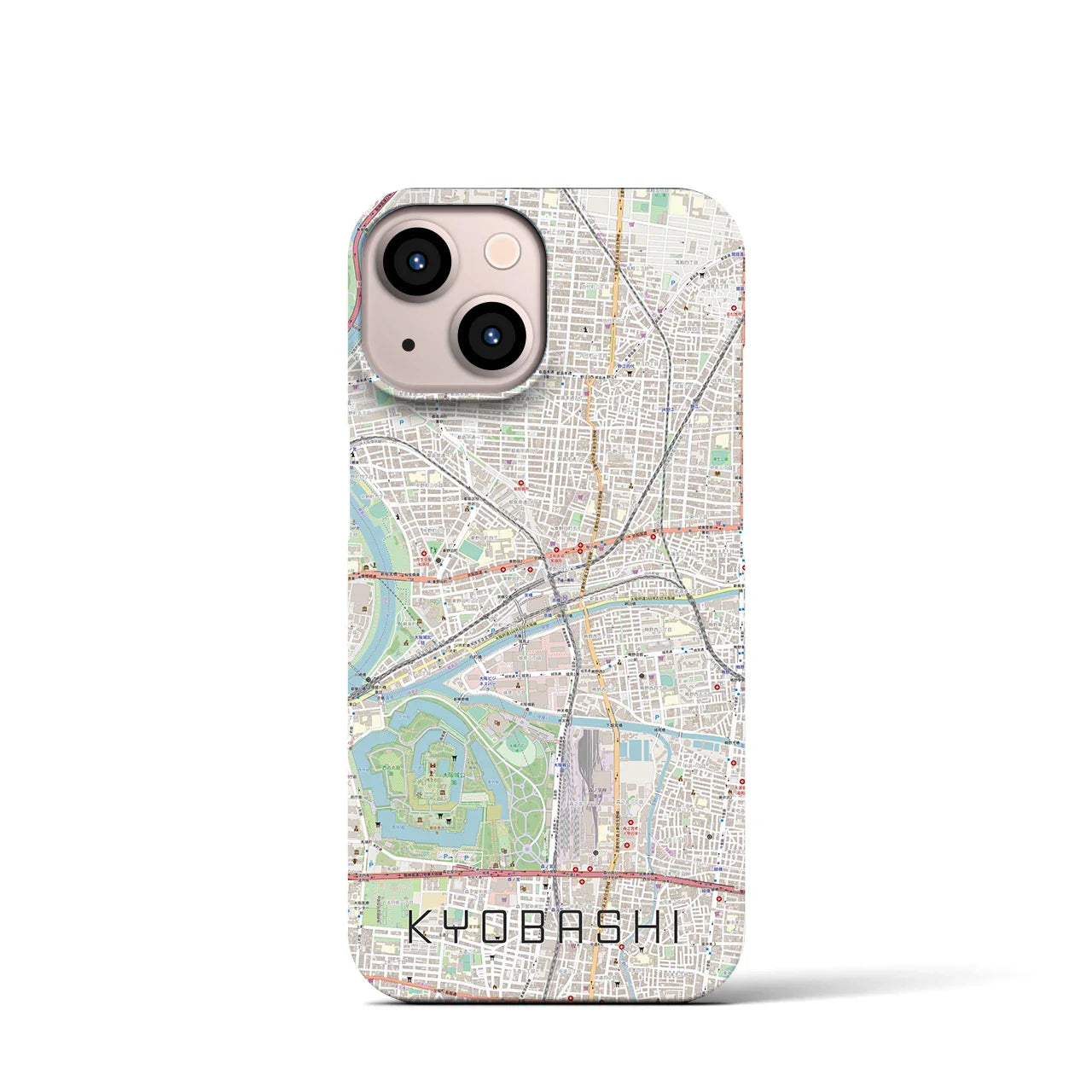【京橋(大阪府)】地図柄iPhoneケース(バックカバータイプ)