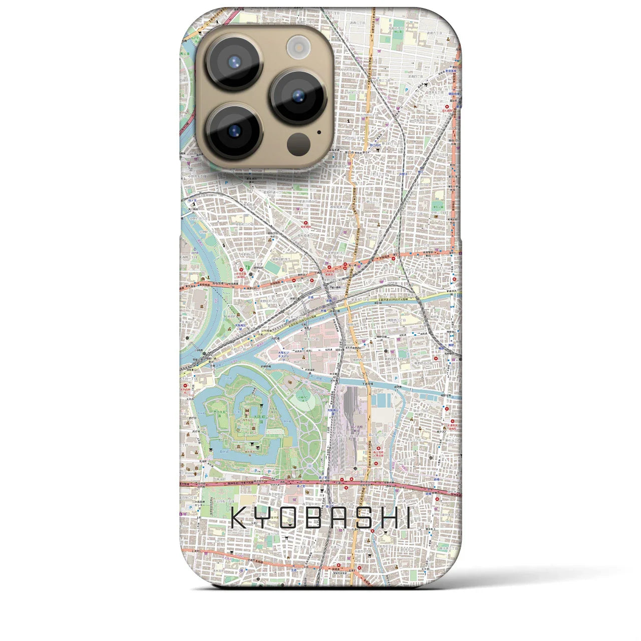 【京橋(大阪府)】地図柄iPhoneケース(バックカバータイプ)