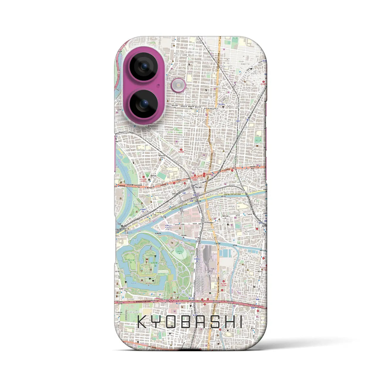 【京橋(大阪府)】地図柄iPhoneケース(バックカバータイプ)