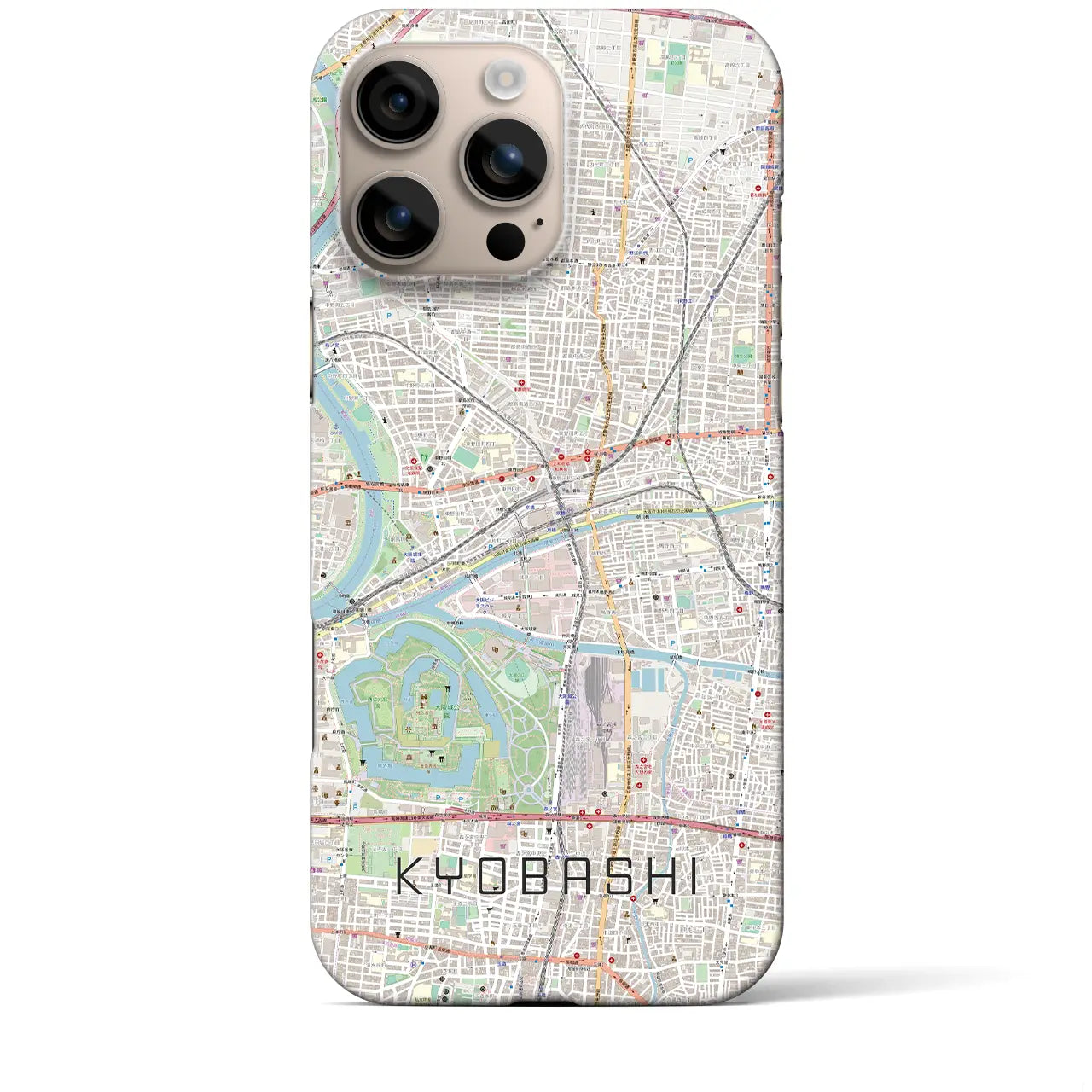 【京橋(大阪府)】地図柄iPhoneケース(バックカバータイプ)