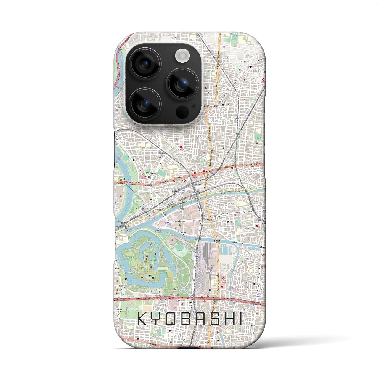 【京橋(大阪府)】地図柄iPhoneケース(バックカバータイプ)