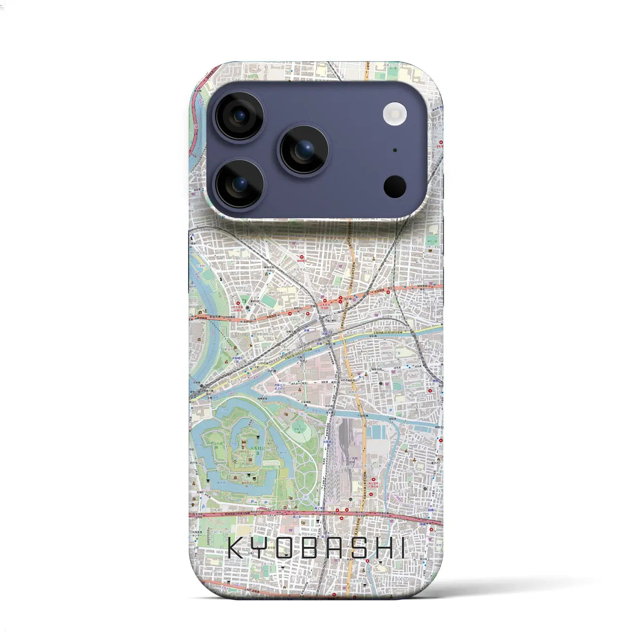 【京橋(大阪府)】地図柄iPhoneケース(バックカバータイプ)