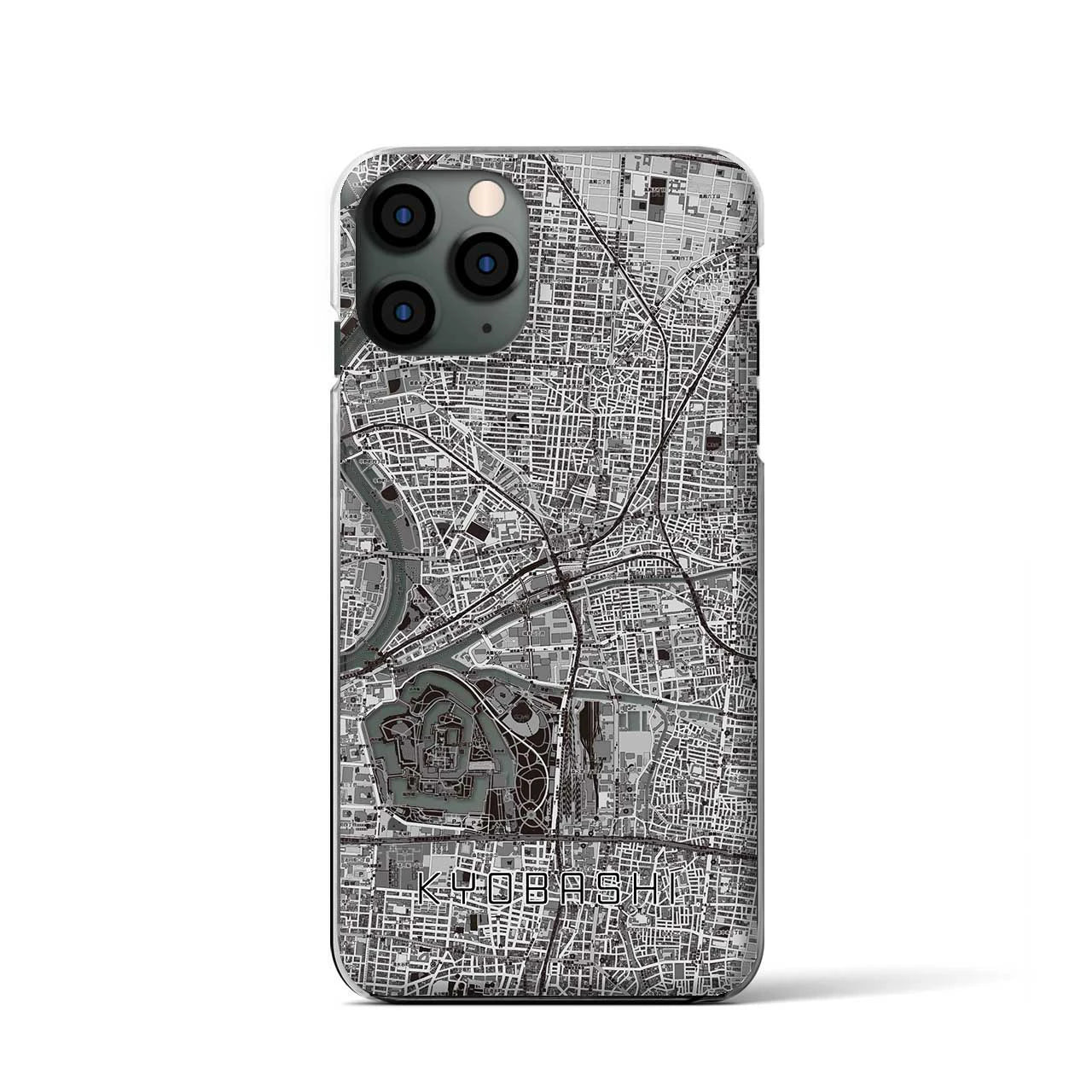【京橋(大阪府)】地図柄iPhoneケース(クリアタイプ)
