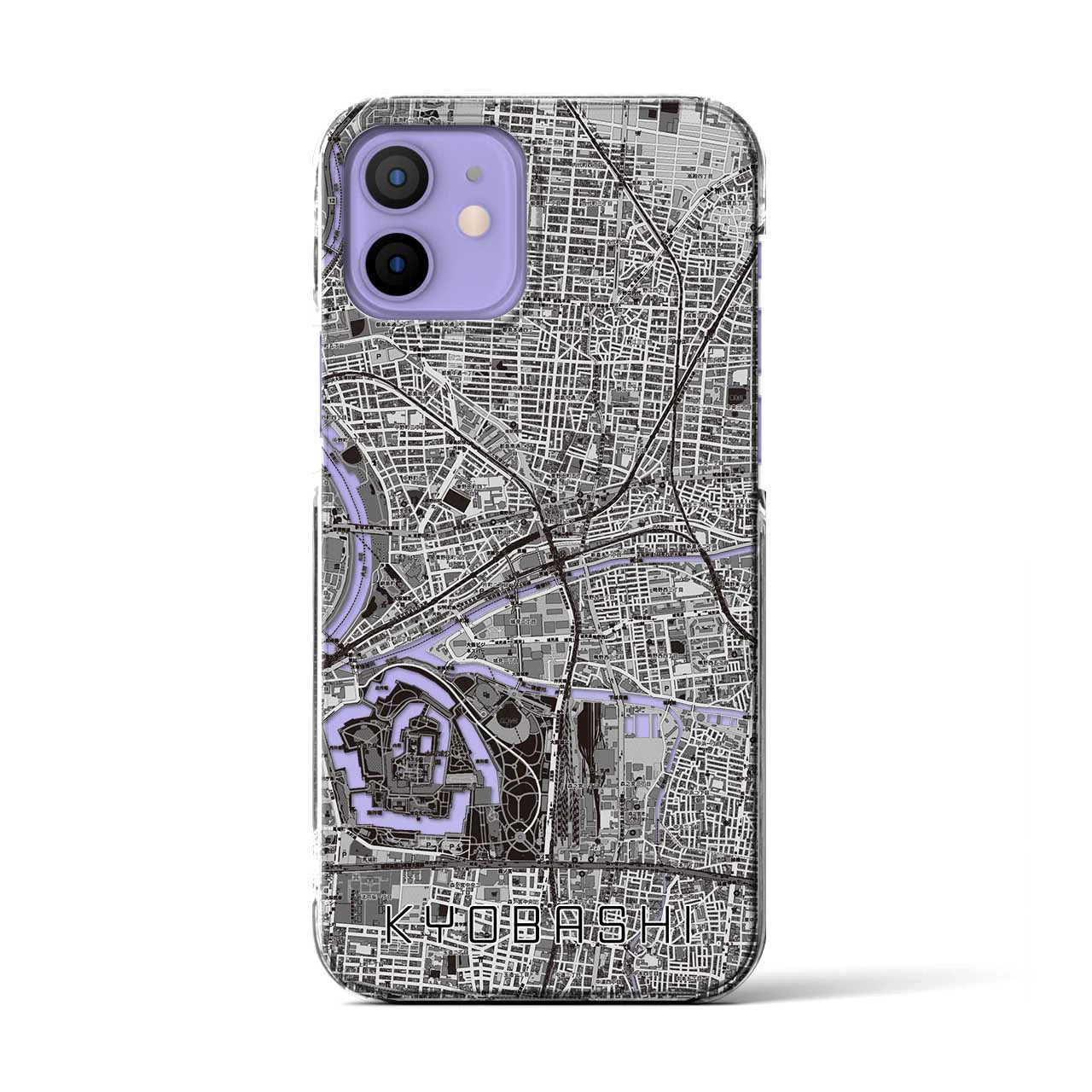【京橋(大阪府)】地図柄iPhoneケース(クリアタイプ)