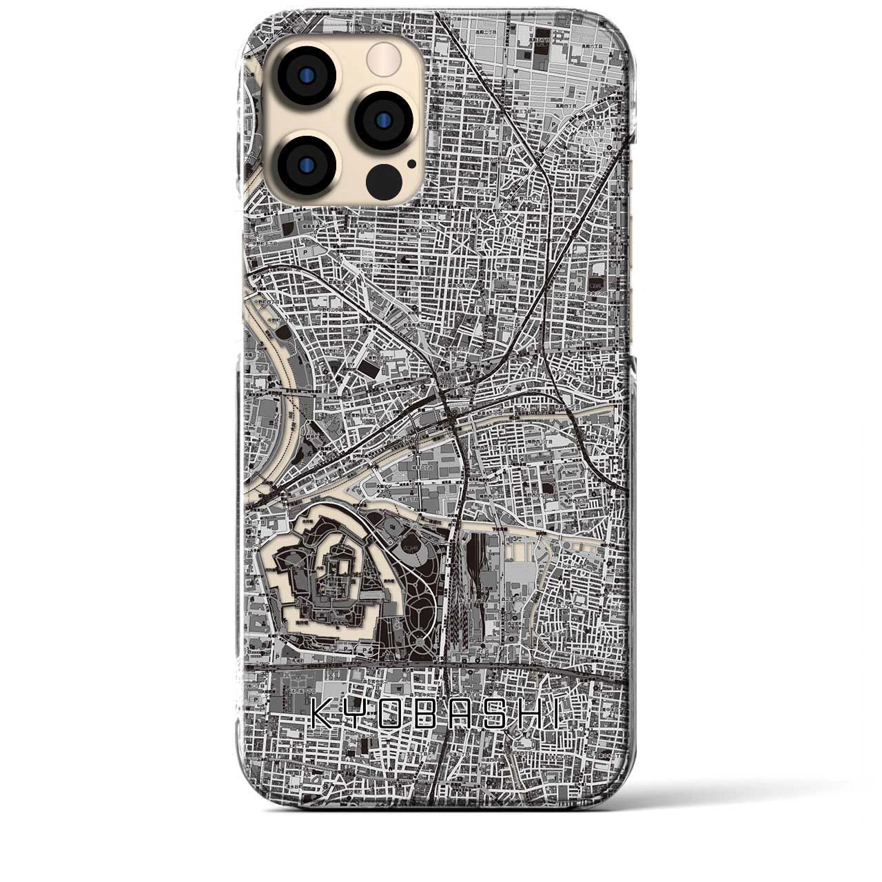 【京橋(大阪府)】地図柄iPhoneケース(クリアタイプ)