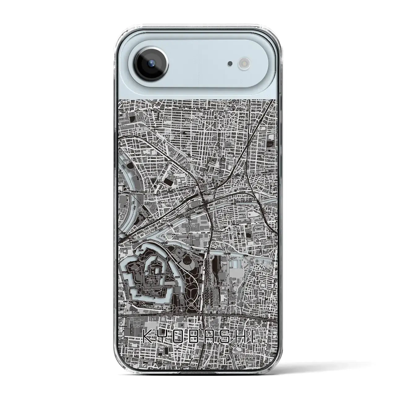 【京橋(大阪府)】地図柄iPhoneケース(クリアタイプ)