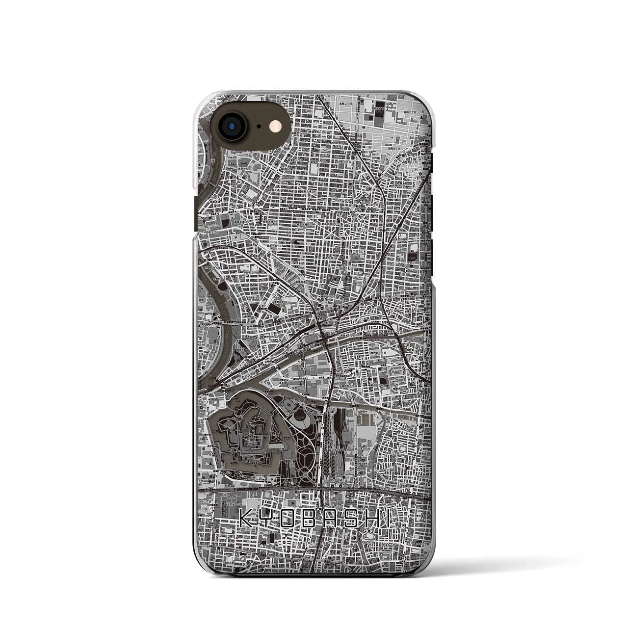 【京橋(大阪府)】地図柄iPhoneケース(クリアタイプ)