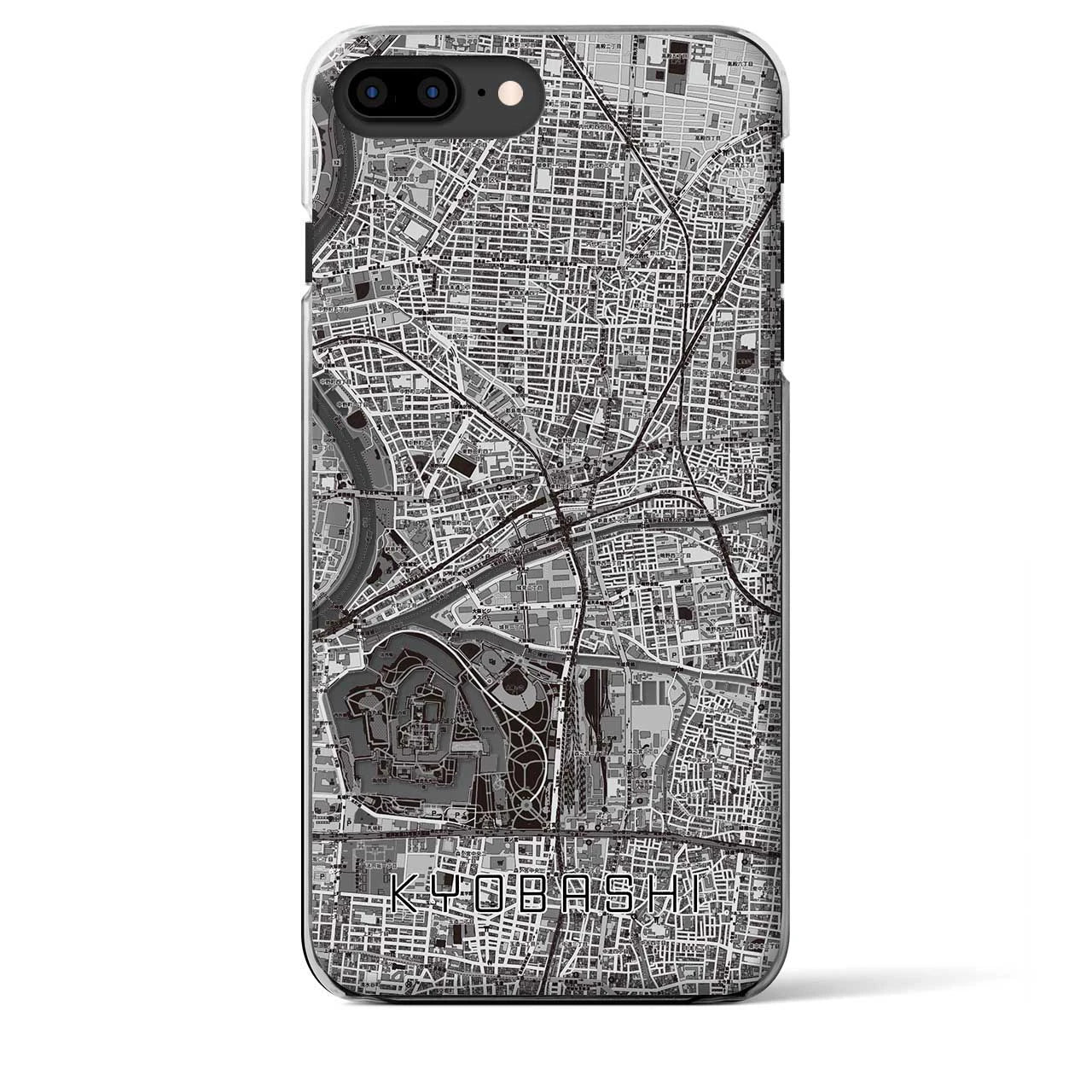【京橋(大阪府)】地図柄iPhoneケース(クリアタイプ)