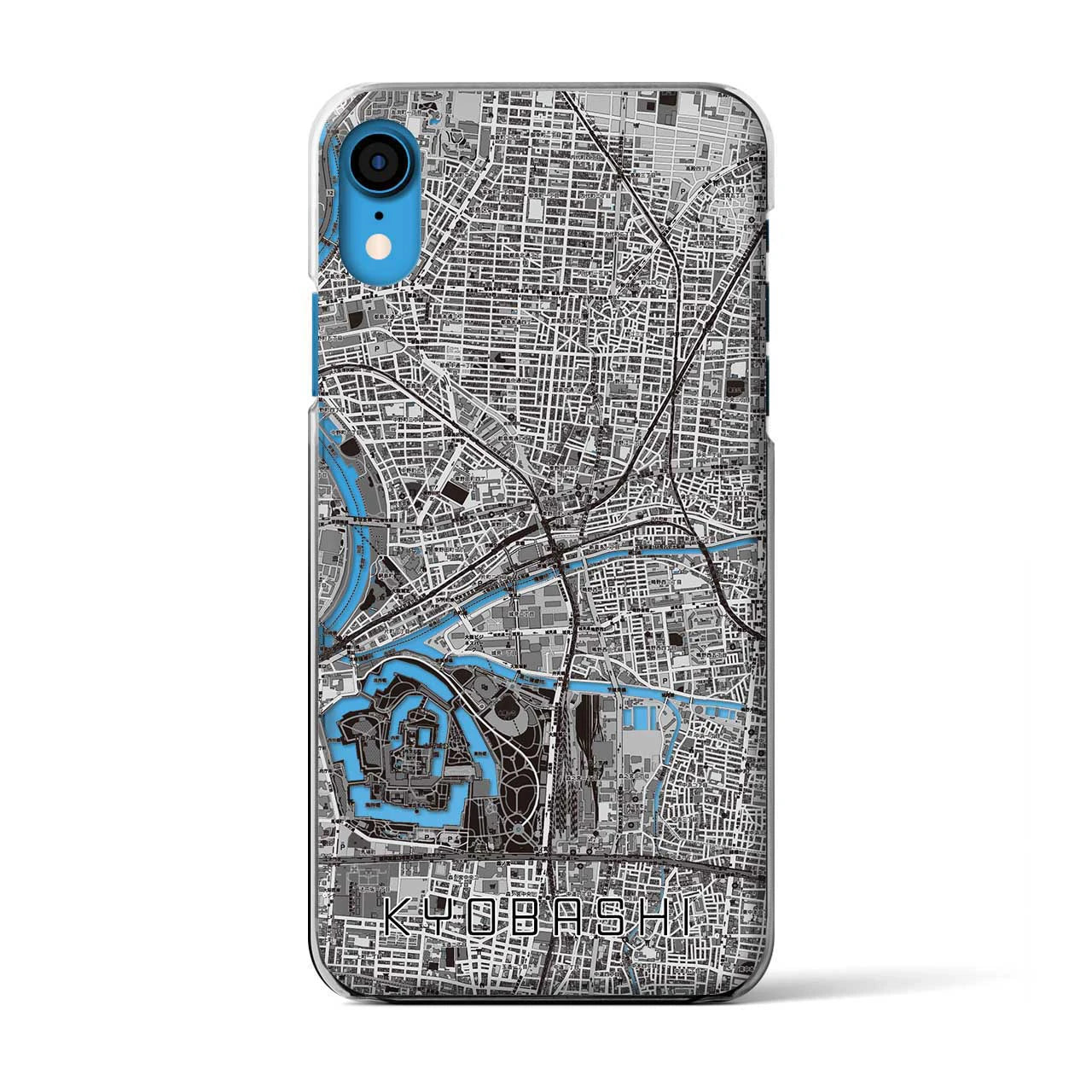 【京橋(大阪府)】地図柄iPhoneケース(クリアタイプ)