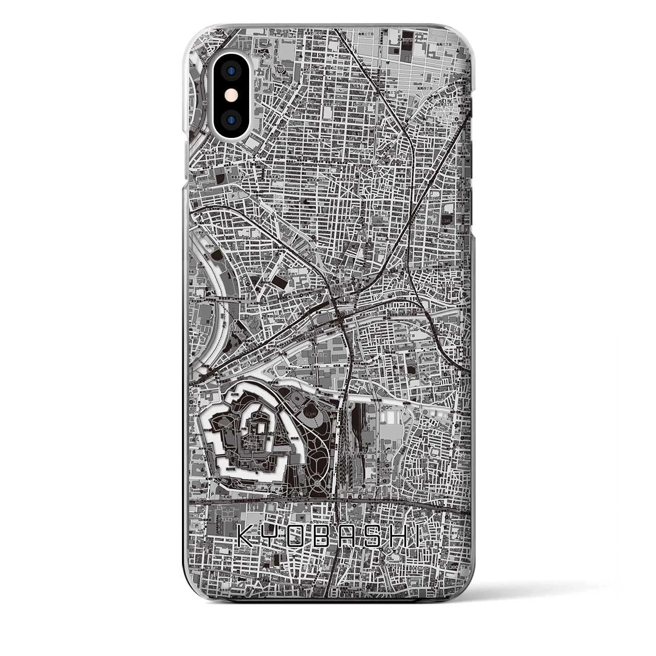 【京橋(大阪府)】地図柄iPhoneケース(クリアタイプ)