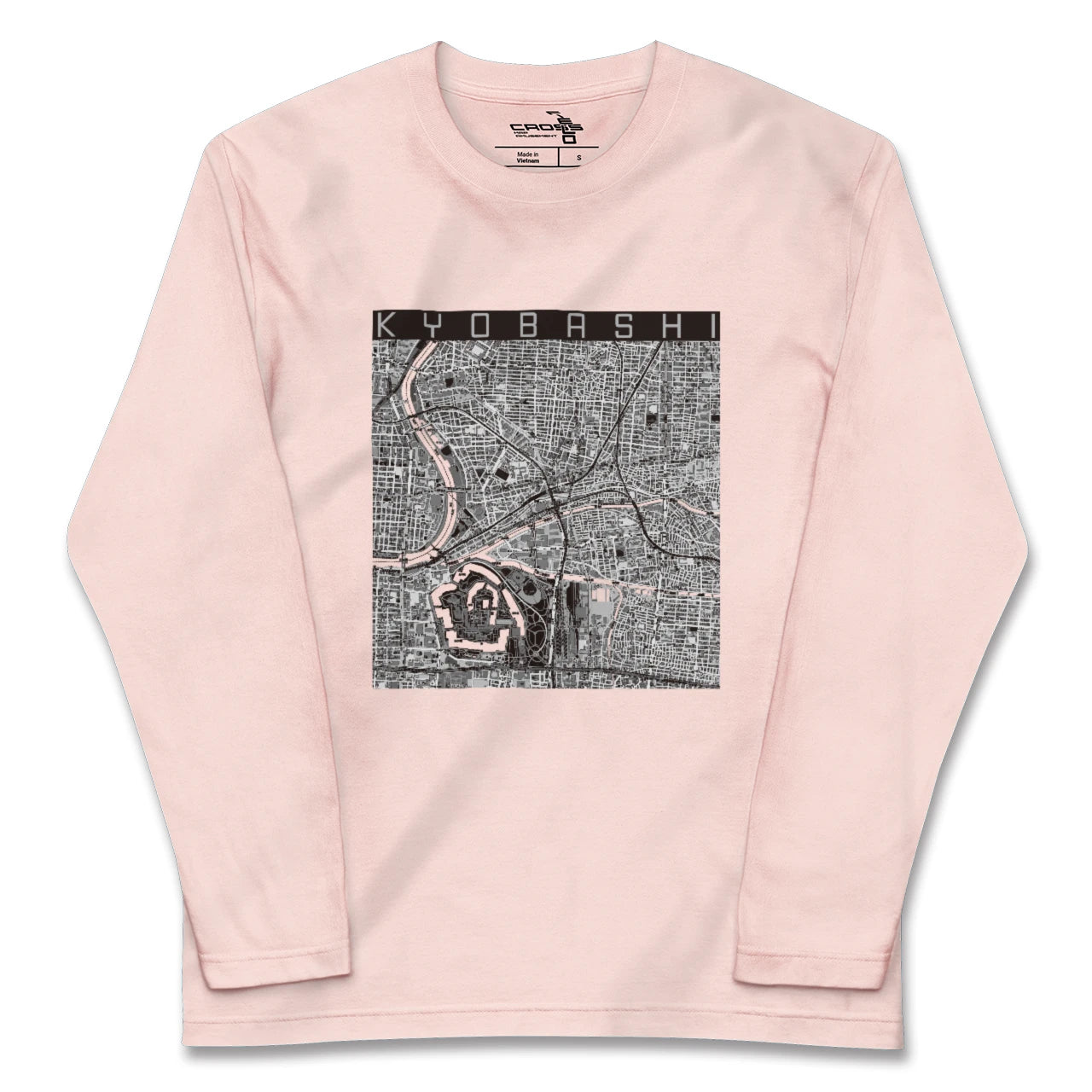 【京橋(大阪府)】地図柄ロングスリーブTシャツ