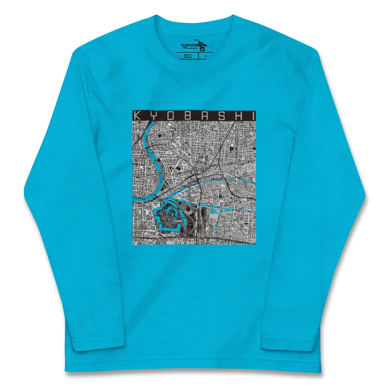 【京橋(大阪府)】地図柄ロングスリーブTシャツ