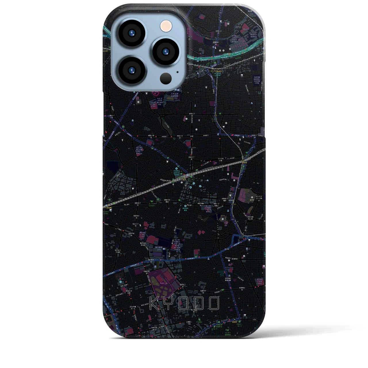 【経堂(東京都)】地図柄iPhoneケース(バックカバータイプ)