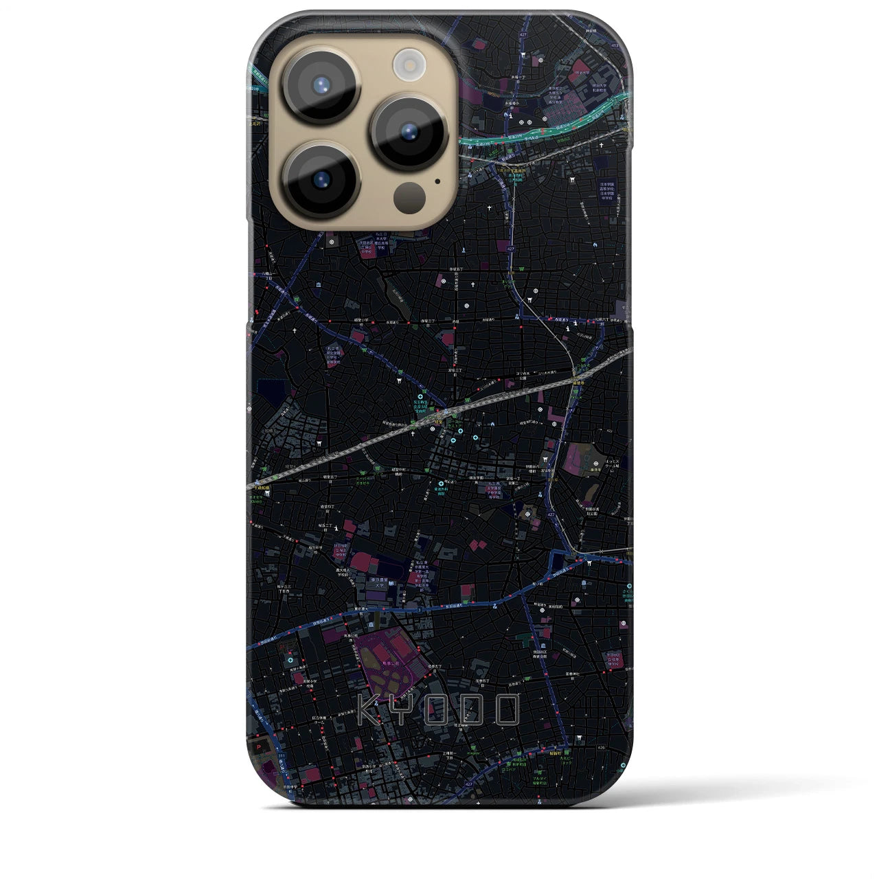 【経堂(東京都)】地図柄iPhoneケース(バックカバータイプ)