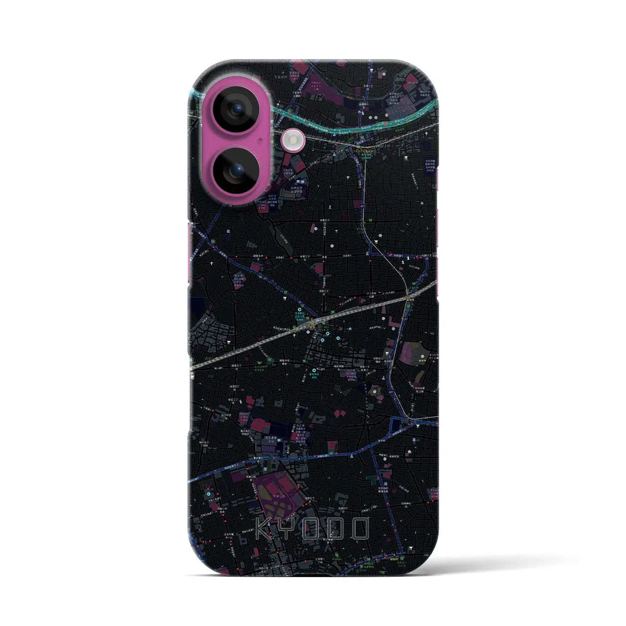 【経堂(東京都)】地図柄iPhoneケース(バックカバータイプ)