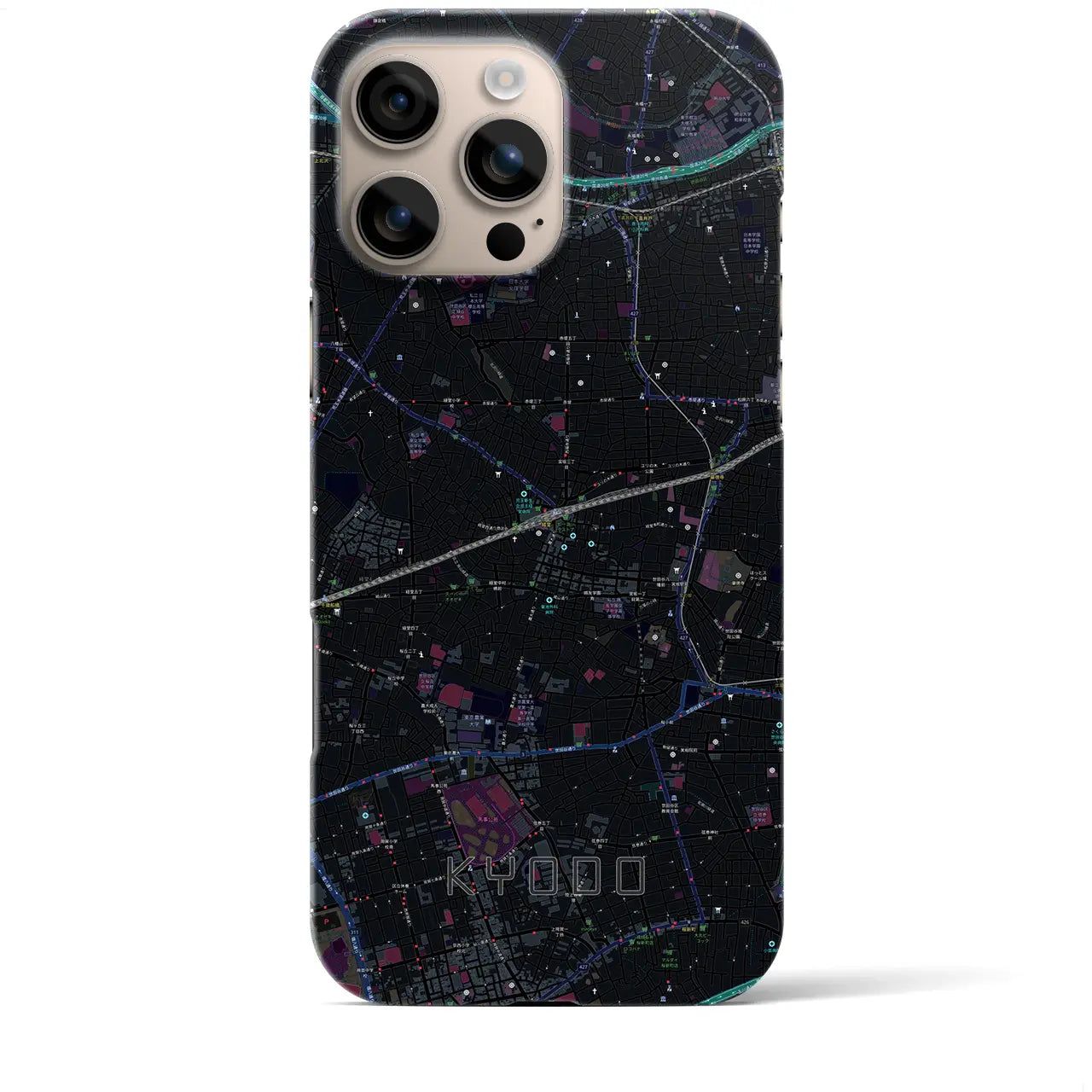 【経堂(東京都)】地図柄iPhoneケース(バックカバータイプ)