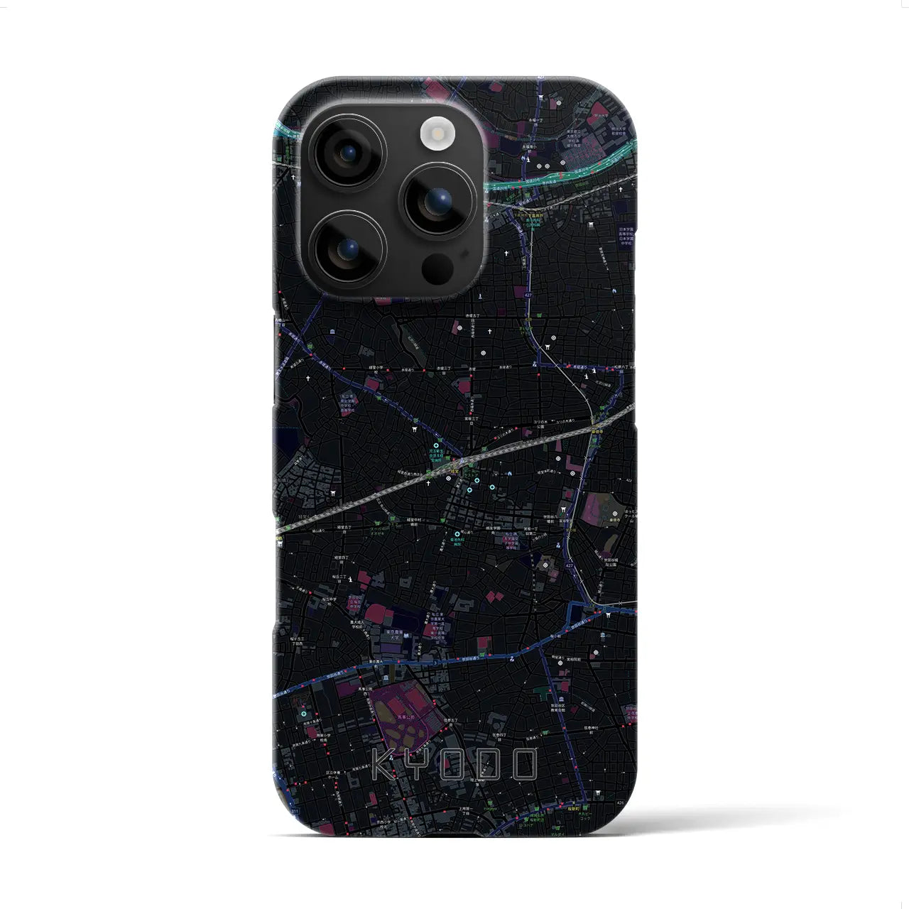 【経堂(東京都)】地図柄iPhoneケース(バックカバータイプ)