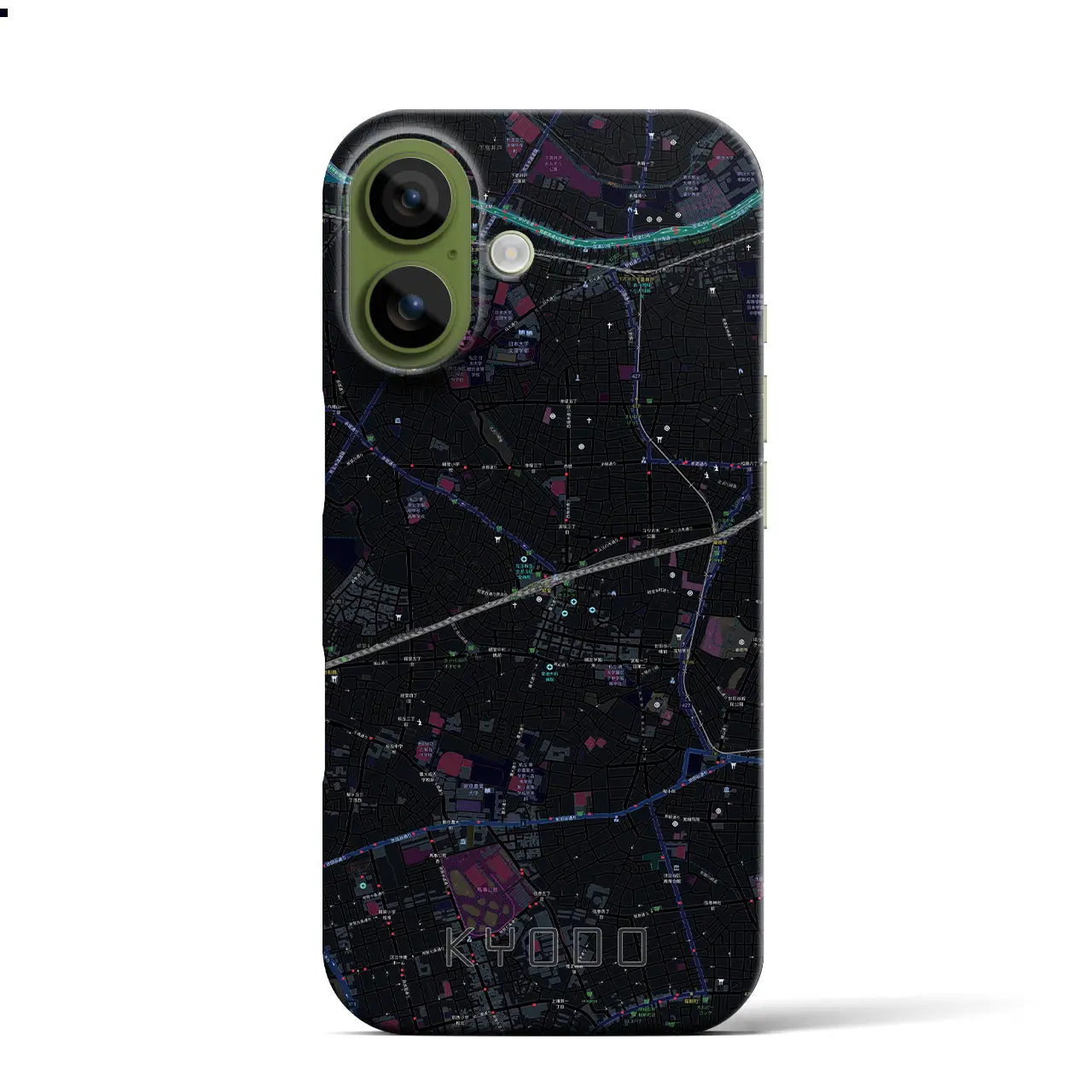 【経堂(東京都)】地図柄iPhoneケース(バックカバータイプ)