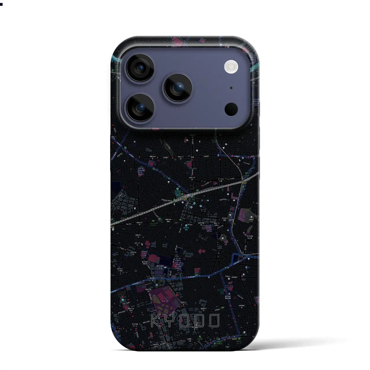 【経堂(東京都)】地図柄iPhoneケース(バックカバータイプ)