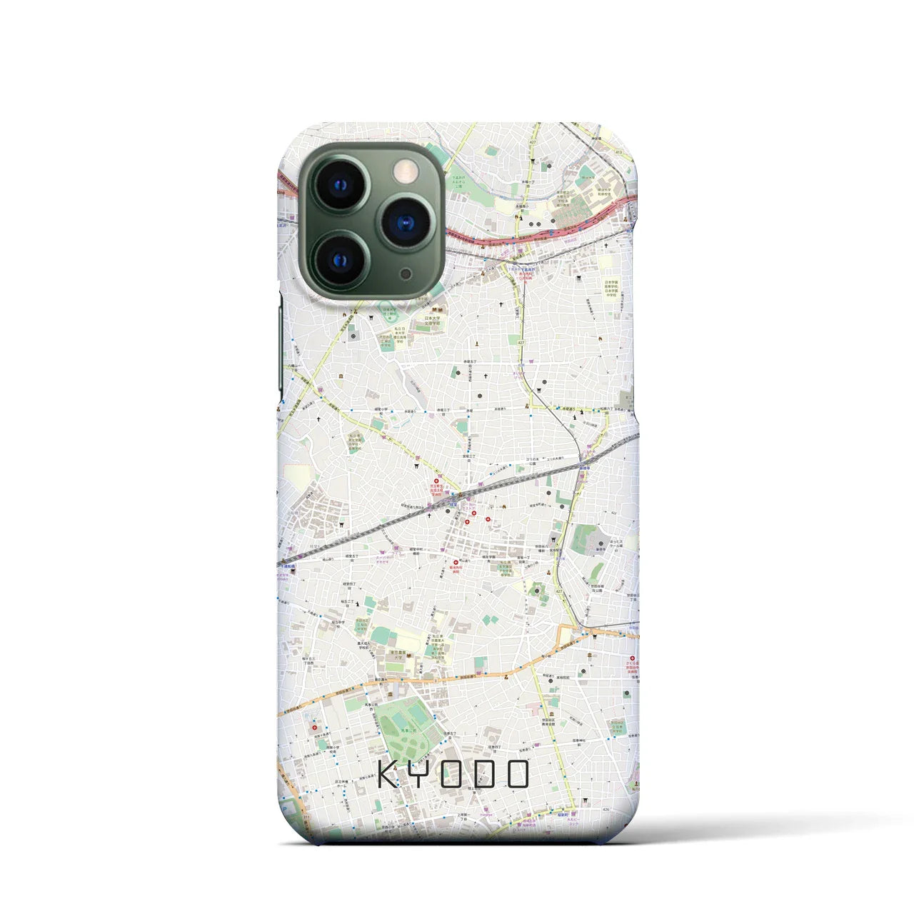 【経堂(東京都)】地図柄iPhoneケース(バックカバータイプ)