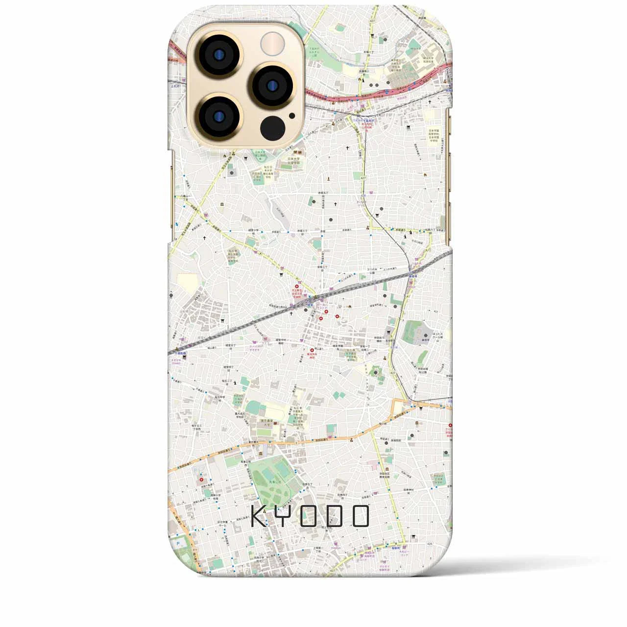 【経堂(東京都)】地図柄iPhoneケース(バックカバータイプ)