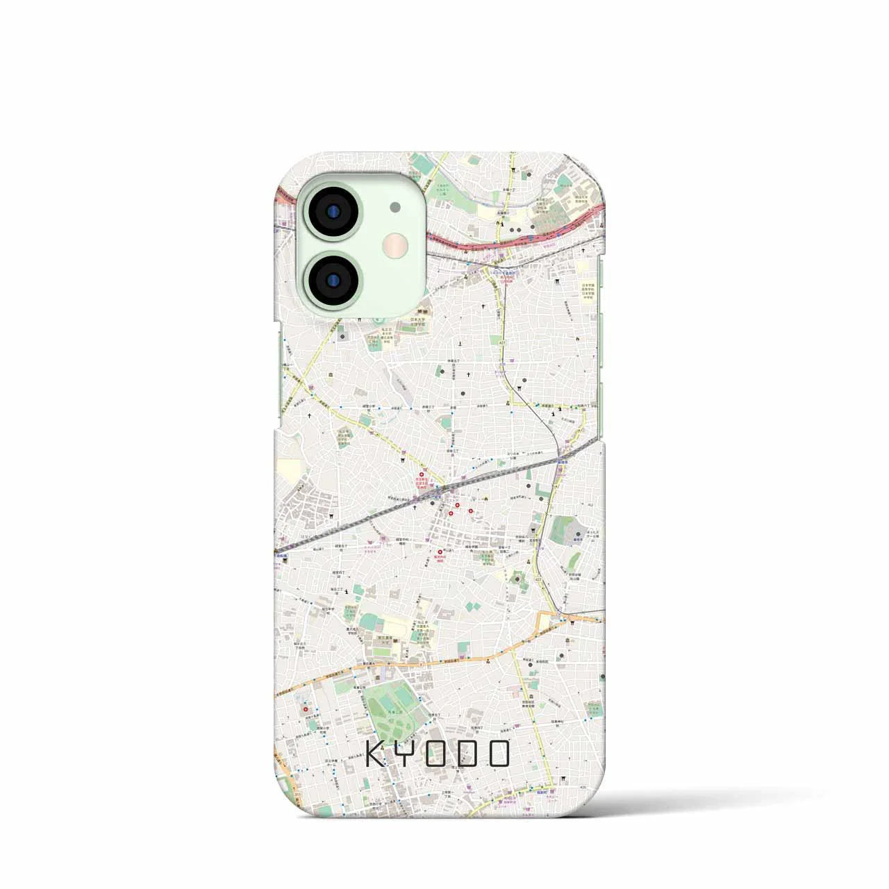 【経堂(東京都)】地図柄iPhoneケース(バックカバータイプ)