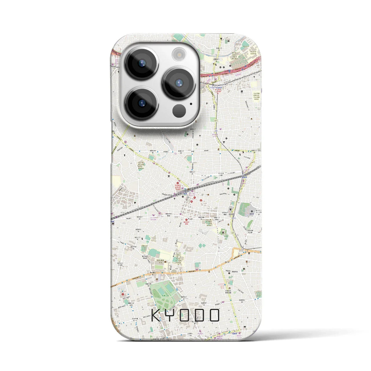【経堂(東京都)】地図柄iPhoneケース(バックカバータイプ)