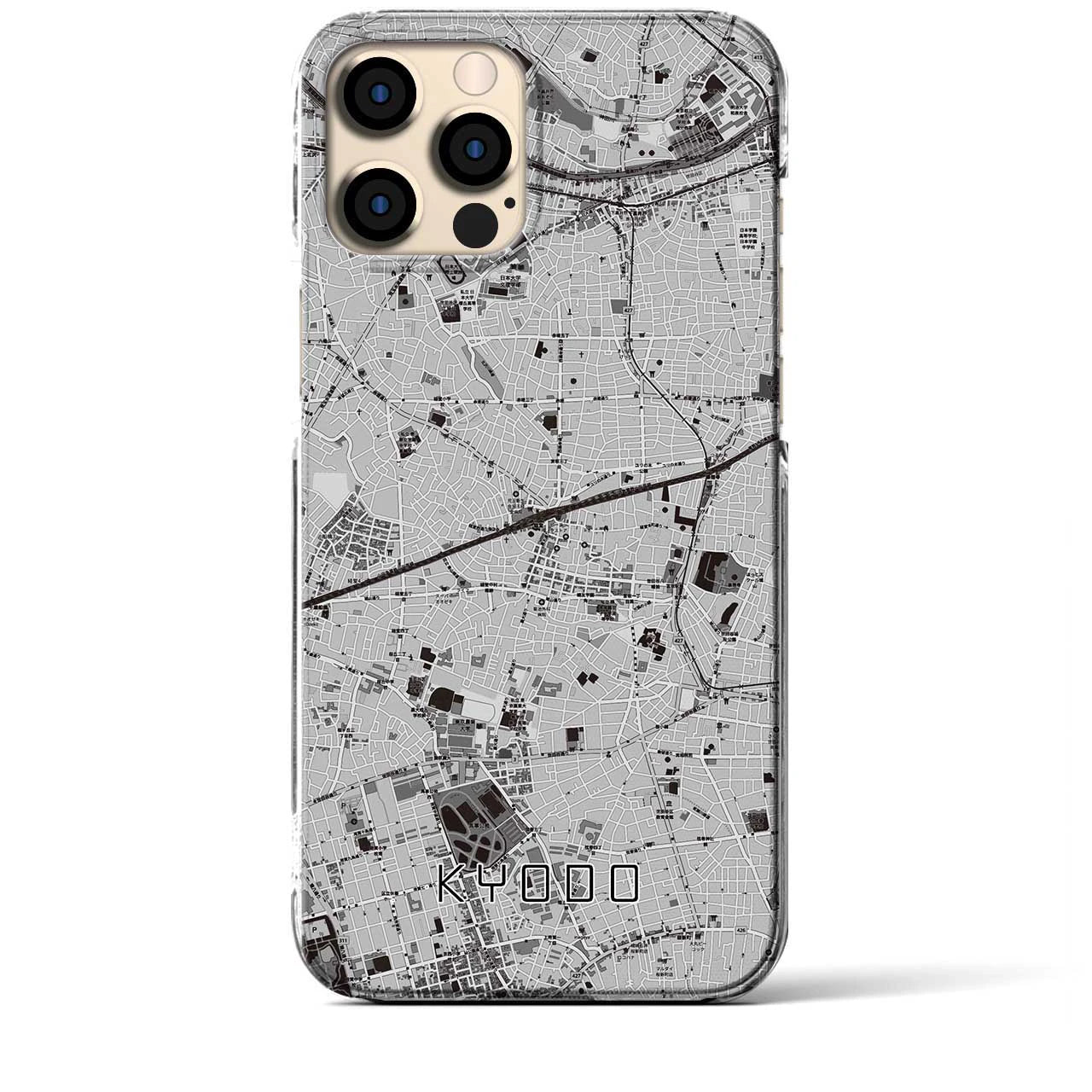 【経堂(東京都)】地図柄iPhoneケース(クリアタイプ)