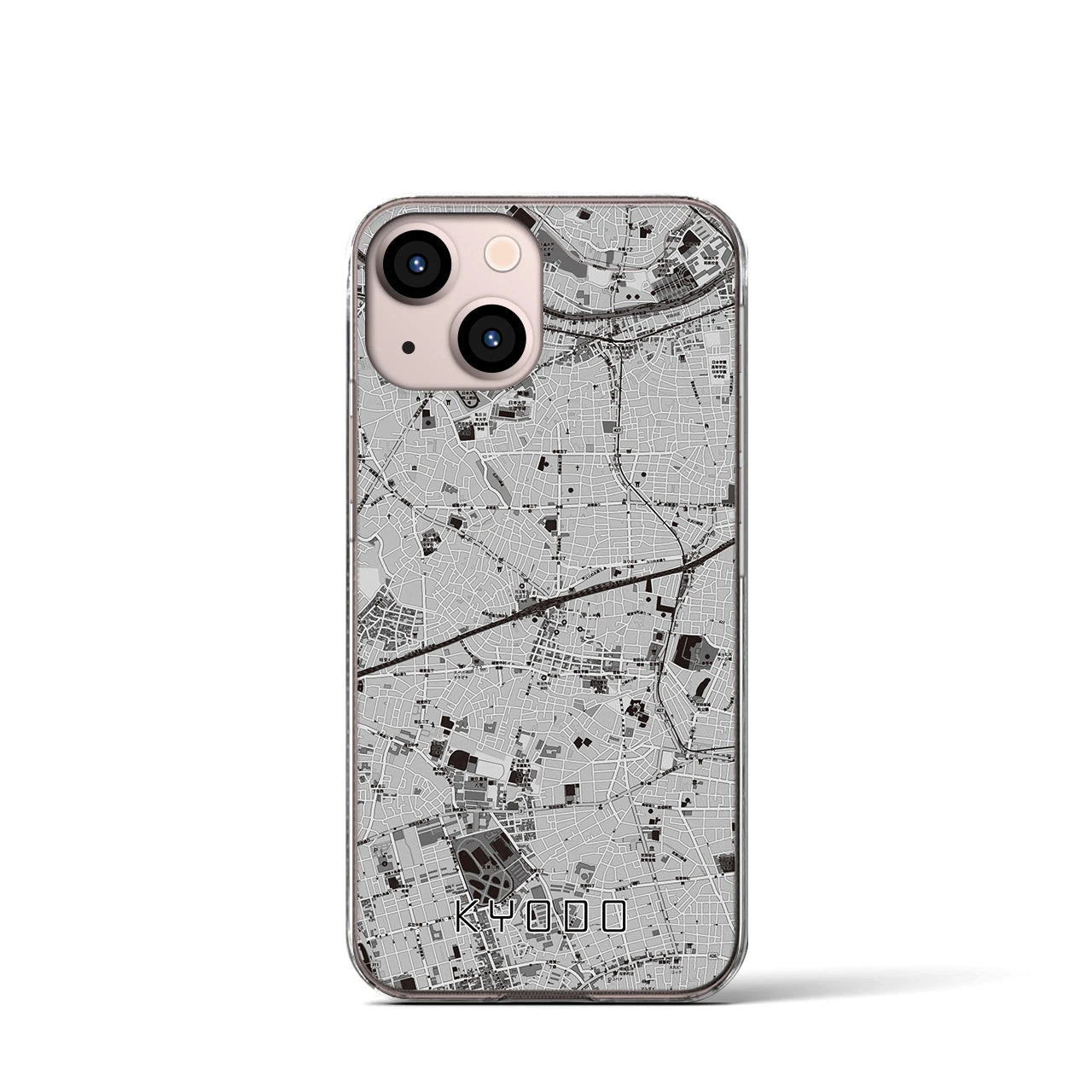 【経堂(東京都)】地図柄iPhoneケース(クリアタイプ)