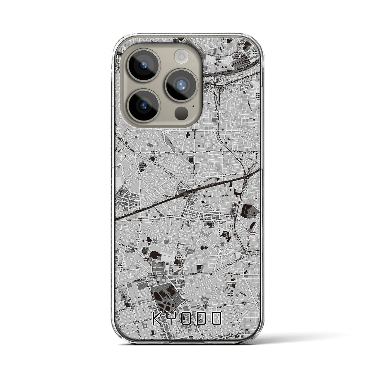 【経堂(東京都)】地図柄iPhoneケース(クリアタイプ)