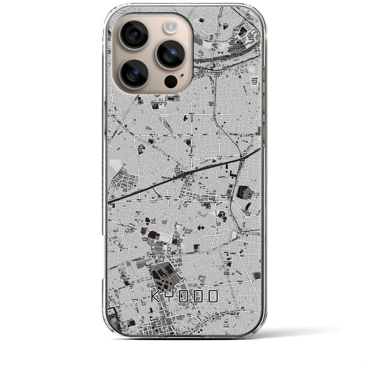 【経堂(東京都)】地図柄iPhoneケース(クリアタイプ)