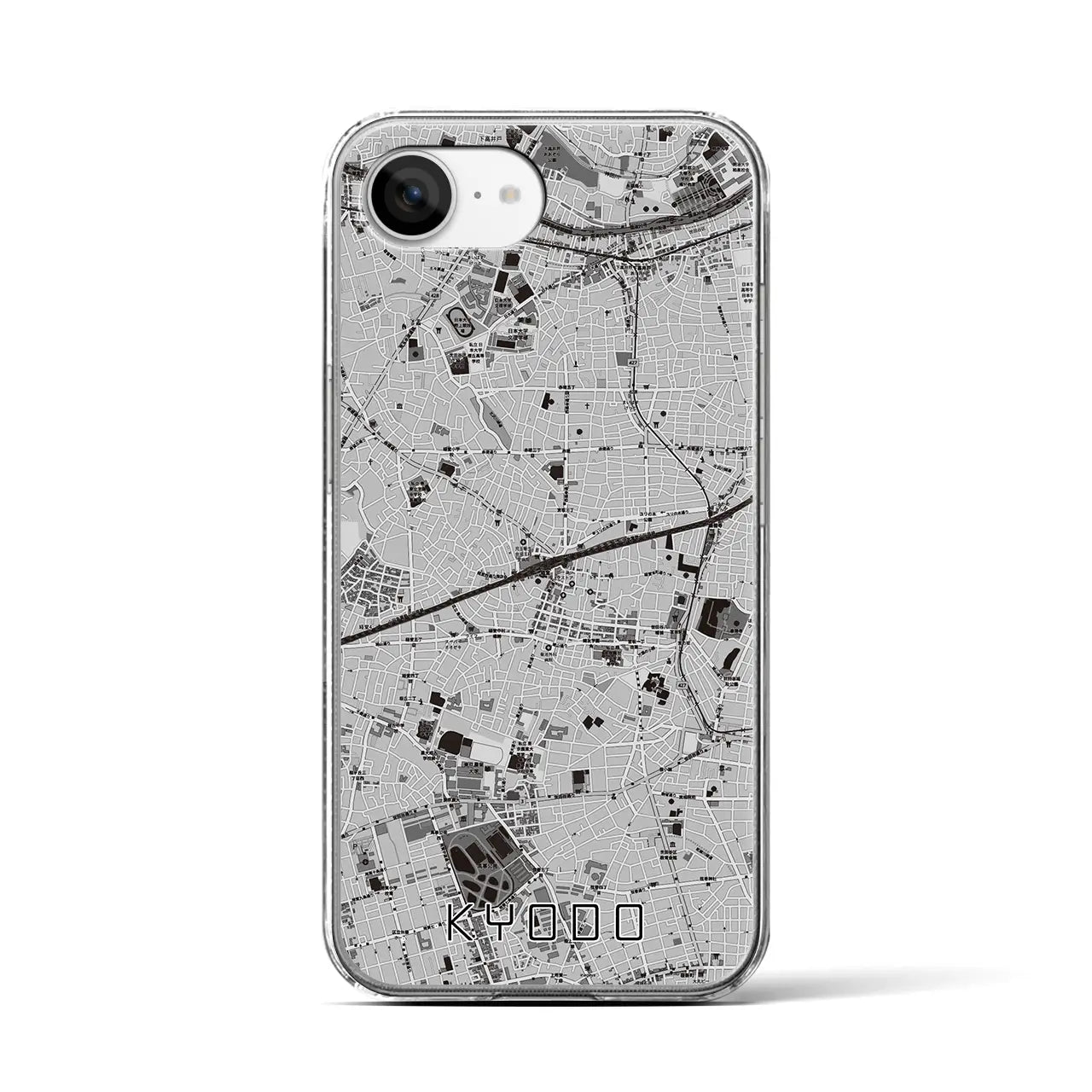 【経堂(東京都)】地図柄iPhoneケース(クリアタイプ)