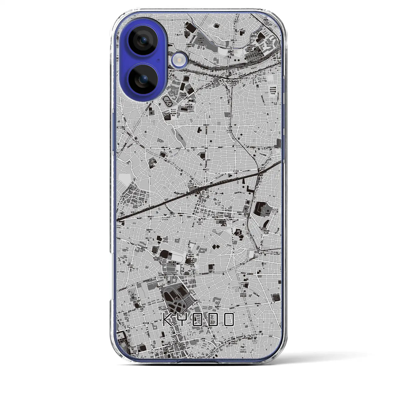 【経堂(東京都)】地図柄iPhoneケース(クリアタイプ)