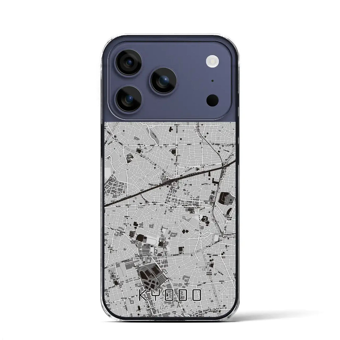 【経堂(東京都)】地図柄iPhoneケース(クリアタイプ)