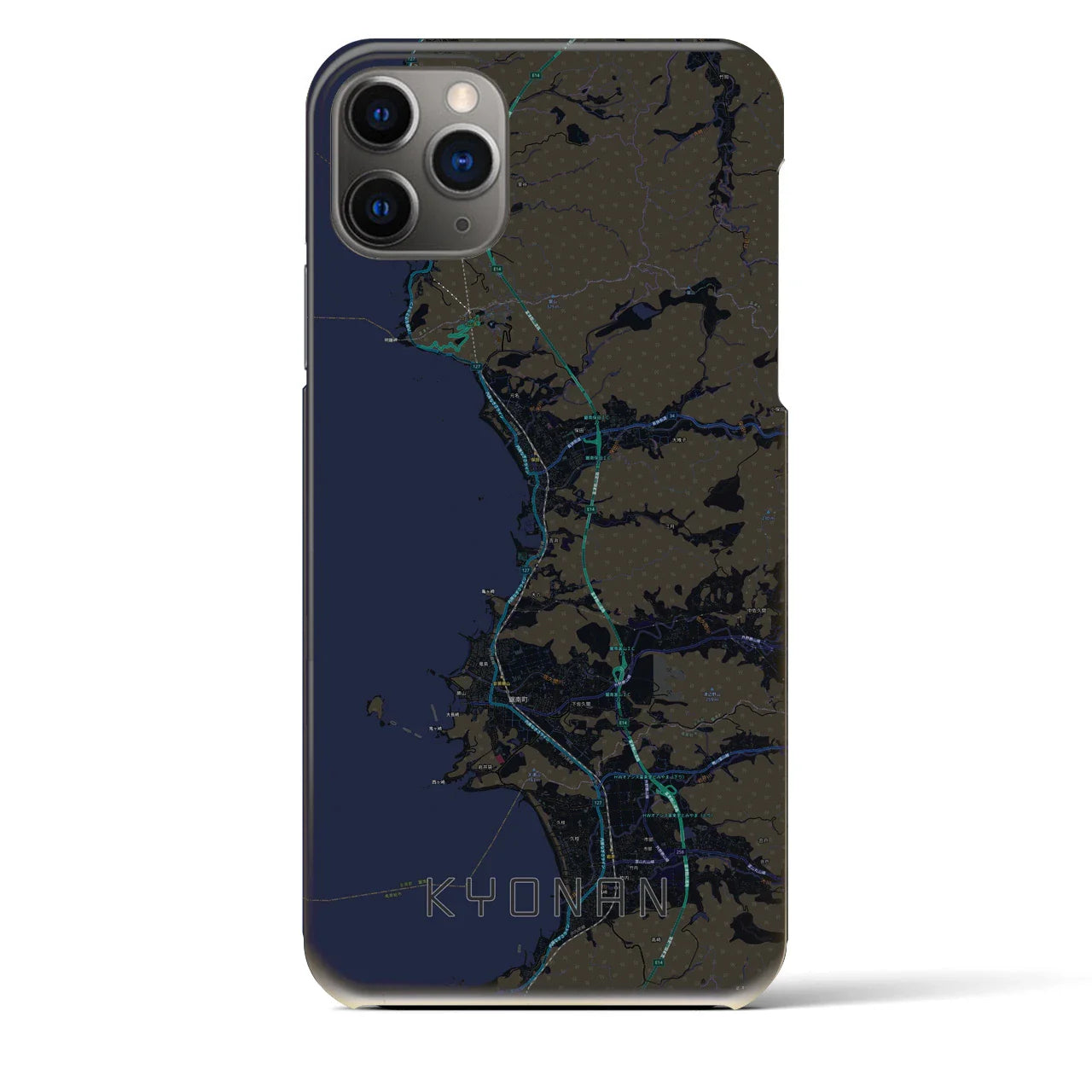 【鋸南(千葉県)】地図柄iPhoneケース(バックカバータイプ)