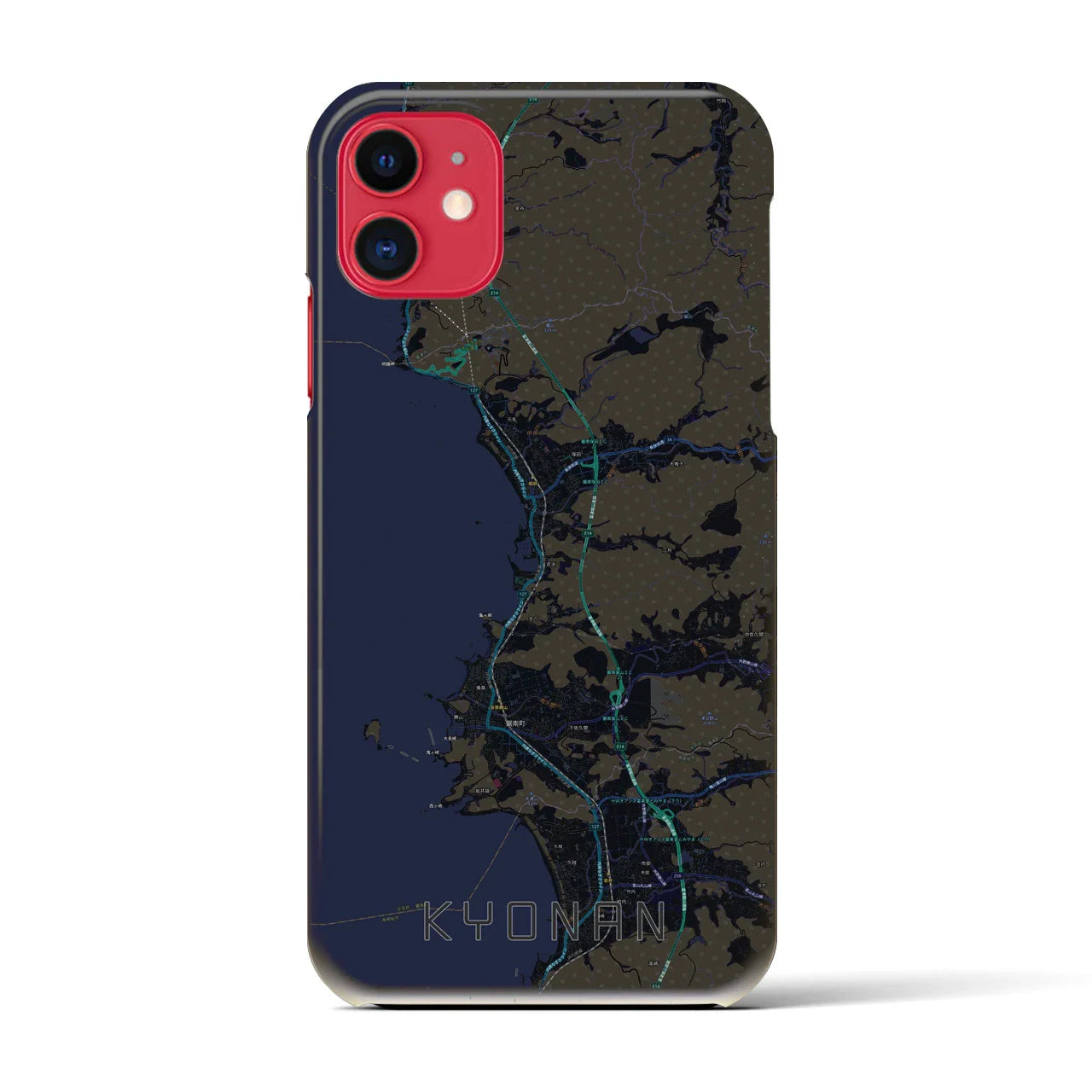 【鋸南(千葉県)】地図柄iPhoneケース(バックカバータイプ)