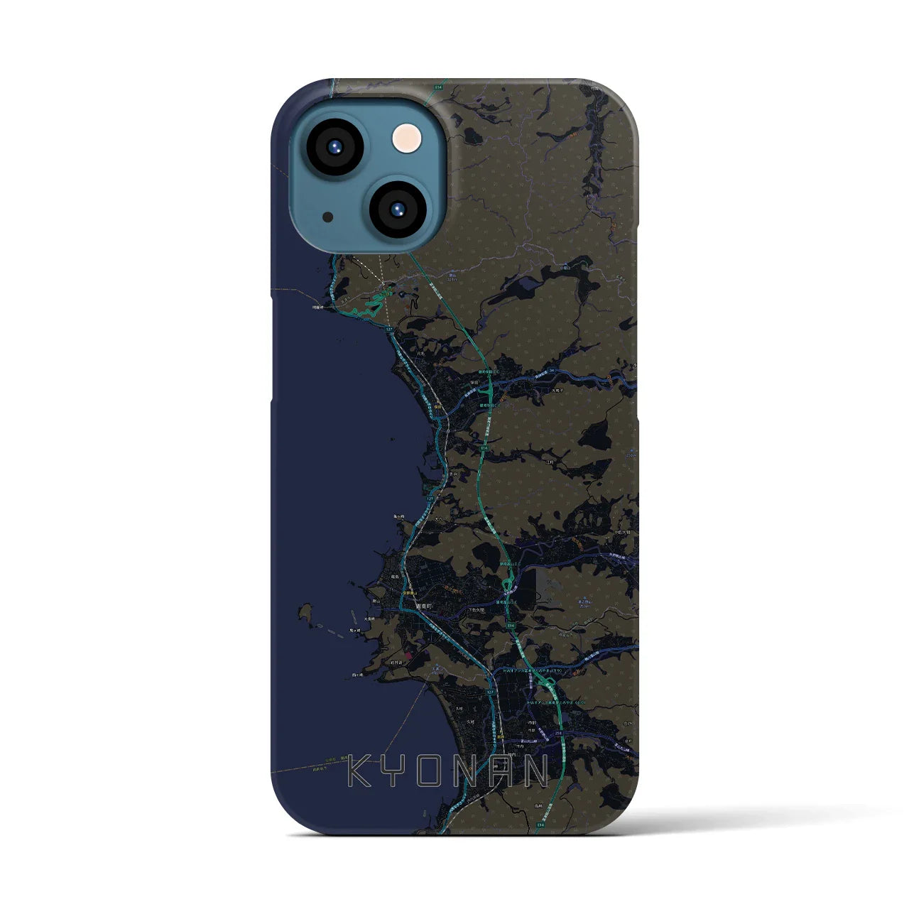 【鋸南(千葉県)】地図柄iPhoneケース(バックカバータイプ)