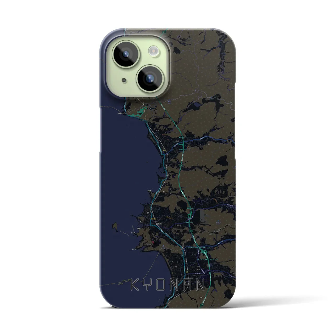 【鋸南(千葉県)】地図柄iPhoneケース(バックカバータイプ)