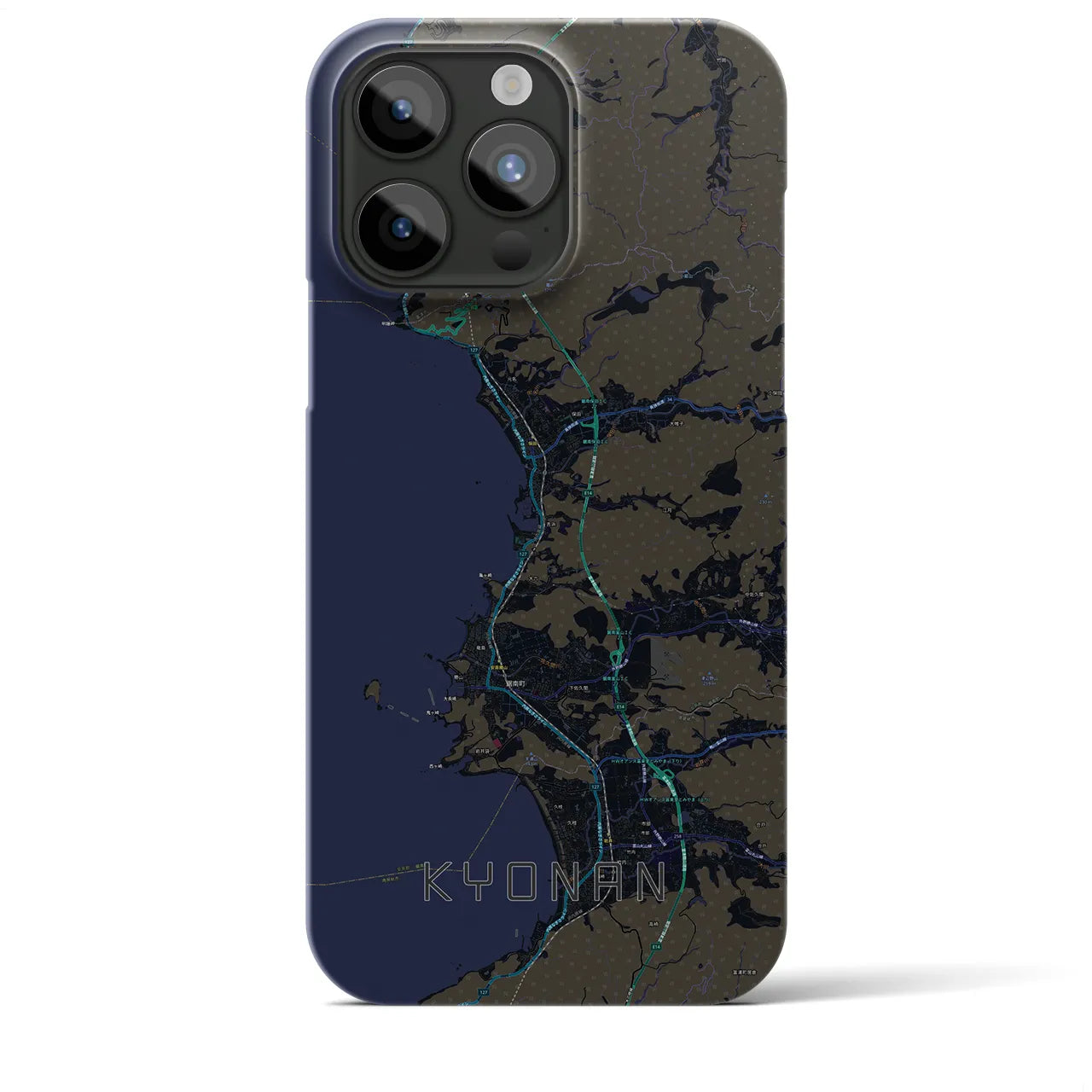 【鋸南(千葉県)】地図柄iPhoneケース(バックカバータイプ)