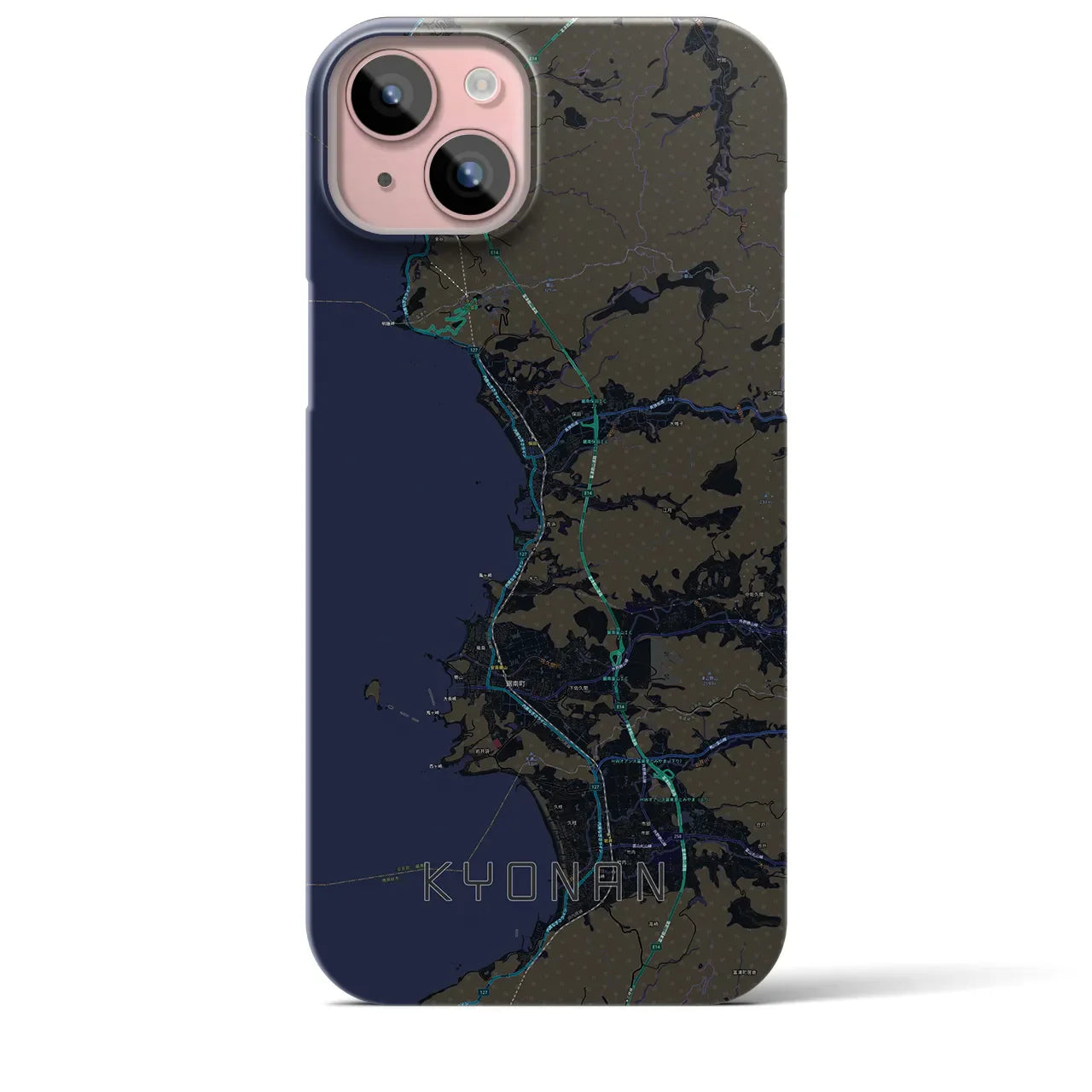 【鋸南(千葉県)】地図柄iPhoneケース(バックカバータイプ)