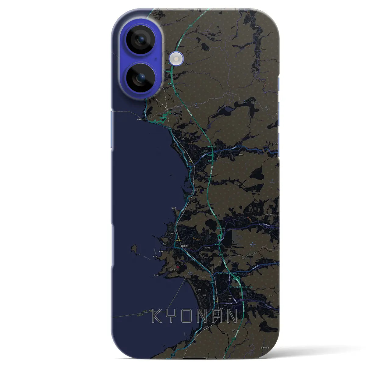 【鋸南(千葉県)】地図柄iPhoneケース(バックカバータイプ)