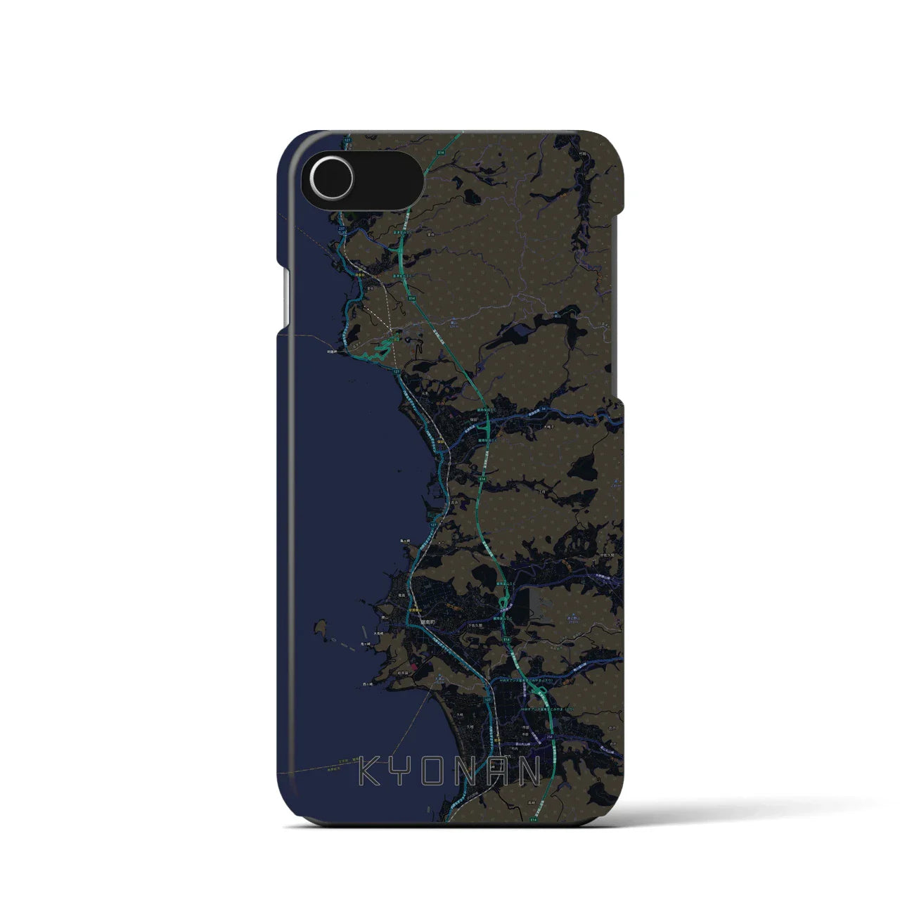 【鋸南(千葉県)】地図柄iPhoneケース(バックカバータイプ)