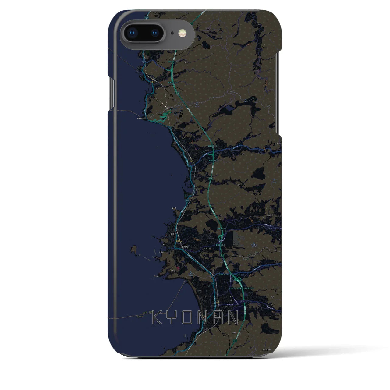 【鋸南(千葉県)】地図柄iPhoneケース(バックカバータイプ)