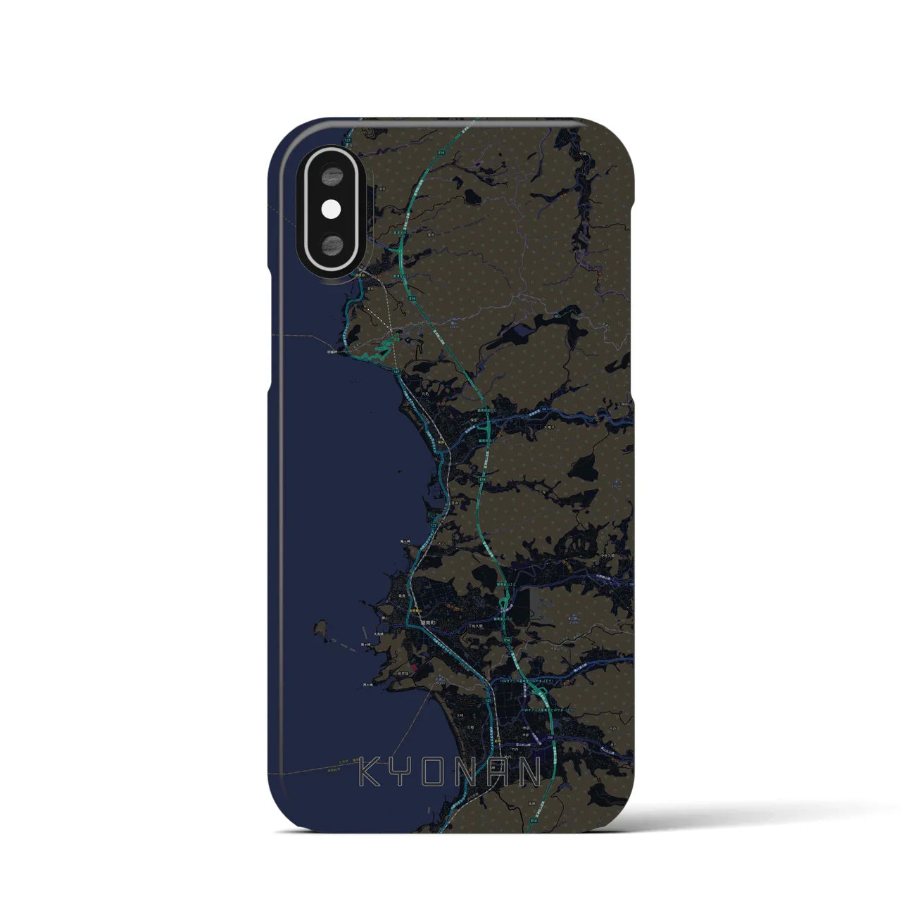 【鋸南(千葉県)】地図柄iPhoneケース(バックカバータイプ)
