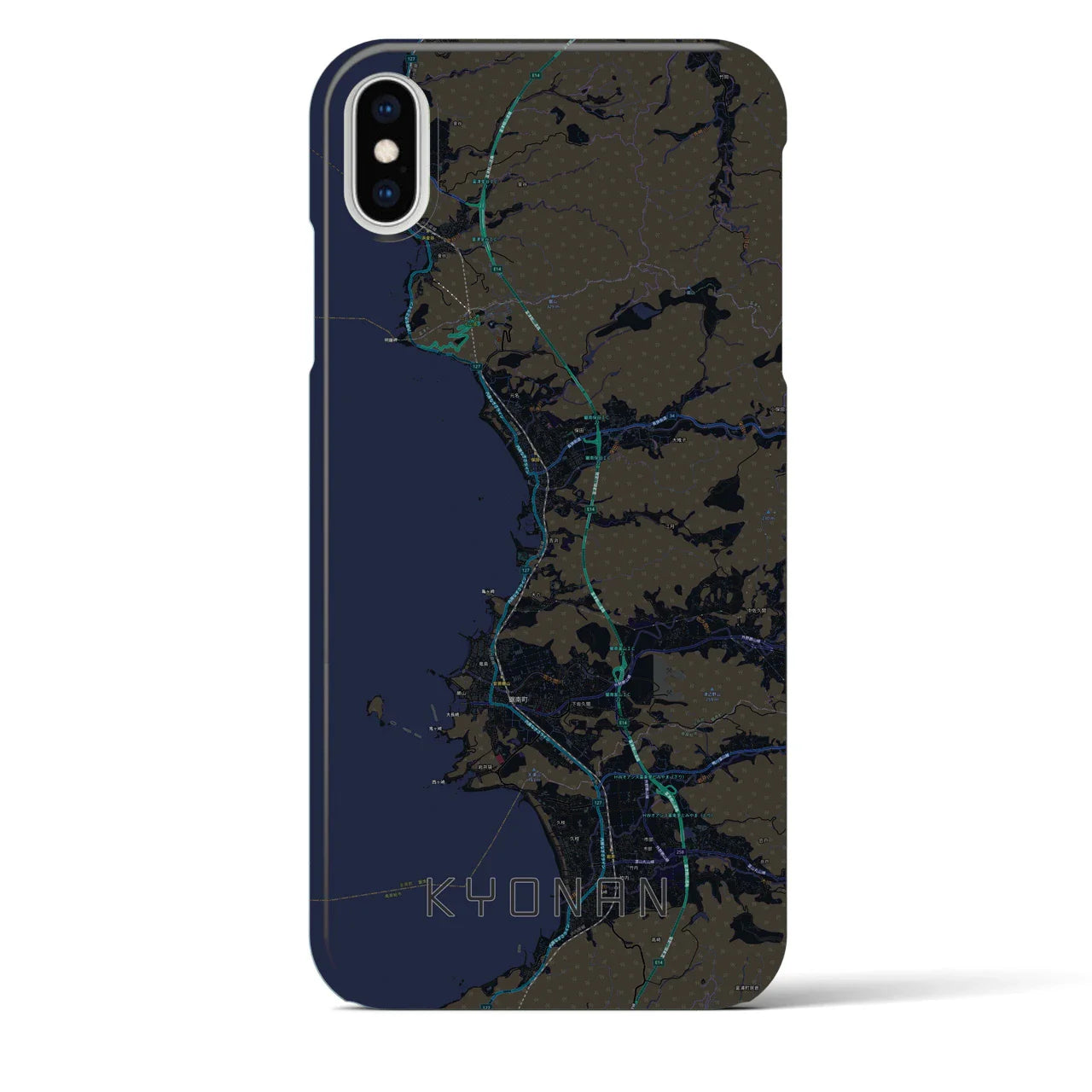 【鋸南(千葉県)】地図柄iPhoneケース(バックカバータイプ)