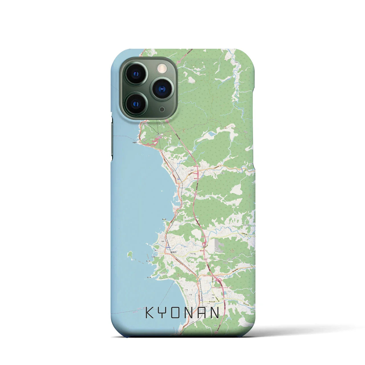 【鋸南(千葉県)】地図柄iPhoneケース(バックカバータイプ)