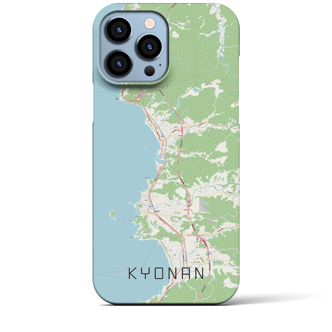 【鋸南(千葉県)】地図柄iPhoneケース(バックカバータイプ)
